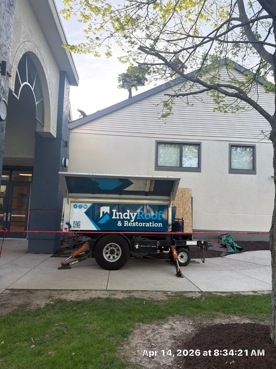 Tarping and dry-in on a Hobart commercial roof